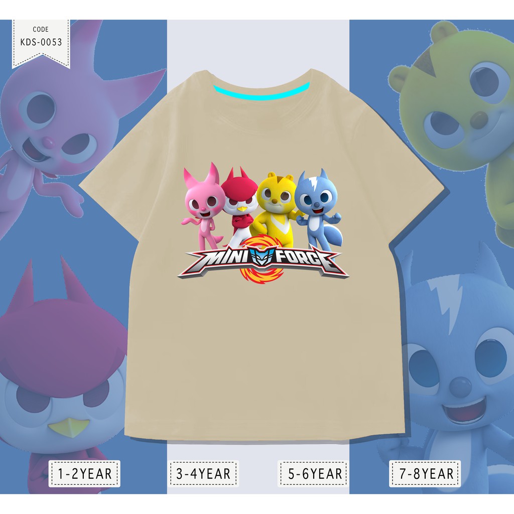 KAOS ANAK-ANAK COWOK / CEWEK MINI FORCE / ATASAN KIDS / TERMURAH BAHAN PREMIUM