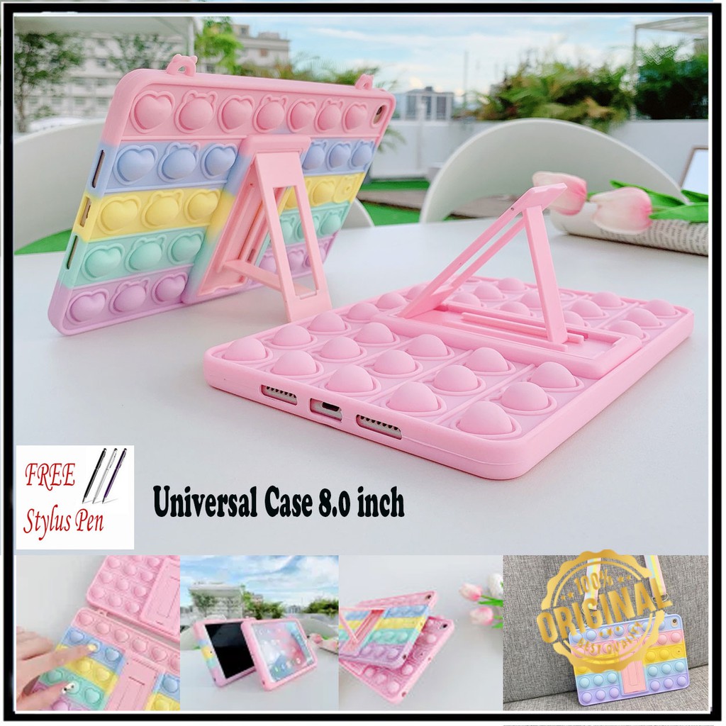 Asus Zenpad Z380KL 8 inch Softcase Cover Casing Case Silicone Kids Anak Bubble Pop It Tali Slempang
