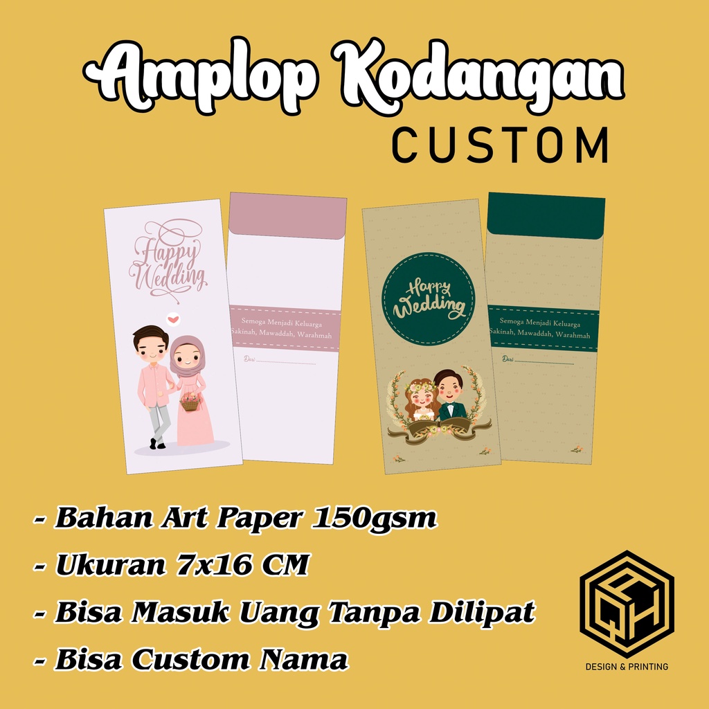 

AQHPRINTING - Amplop Wedding / Amplop Kondangan / Amplop Custom Nama Premium