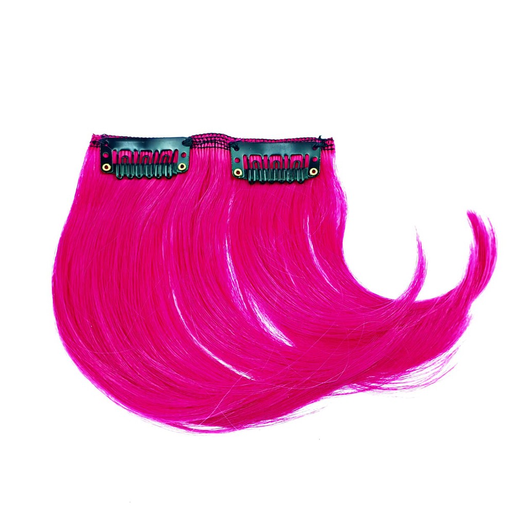 Hair Clip Extension Rambut Poni Palsu Wig Keriting Alami