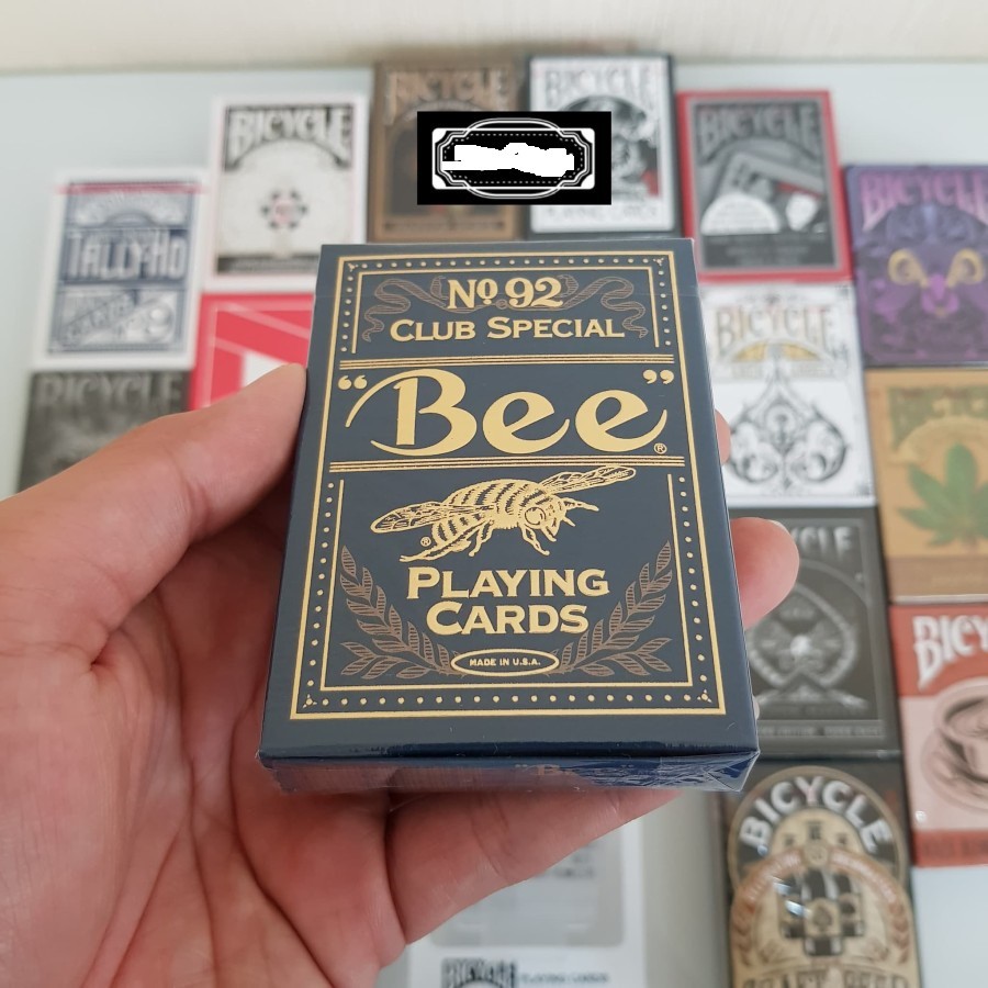 Kartu Remi Golden Bee Premium Playing Card Sulap Import Original Blue