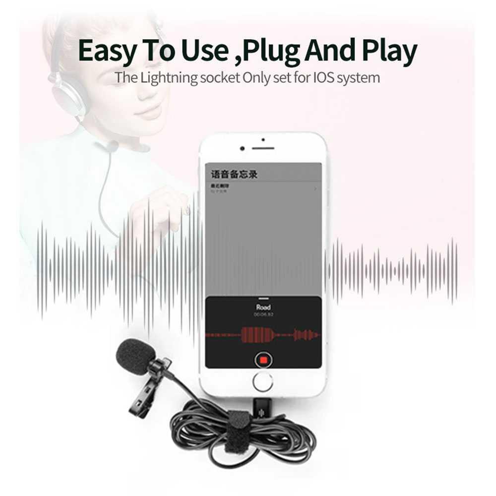 TaffSTUDIO Microphone Clip-on Lightning Plug Lavalier iPhone JH-041 ( Mughnii )