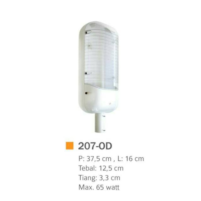 Casing Lampu Plastik Outdoor PLC Sinar Indah Produk Tipe 207od muat ukuran bohlam sd 65watt