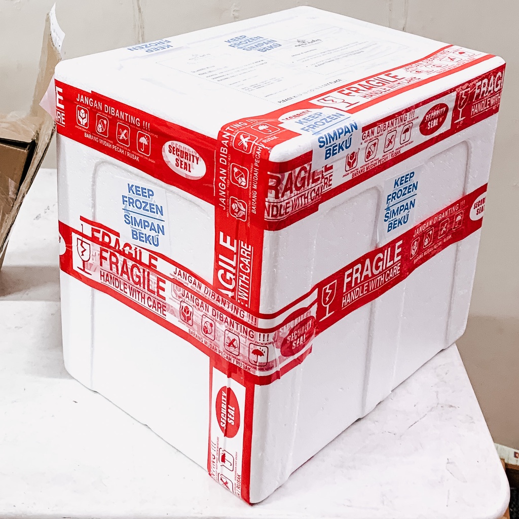 

Styrofoam box & ice gel pack (Packaging Extra untuk Frozen Item)