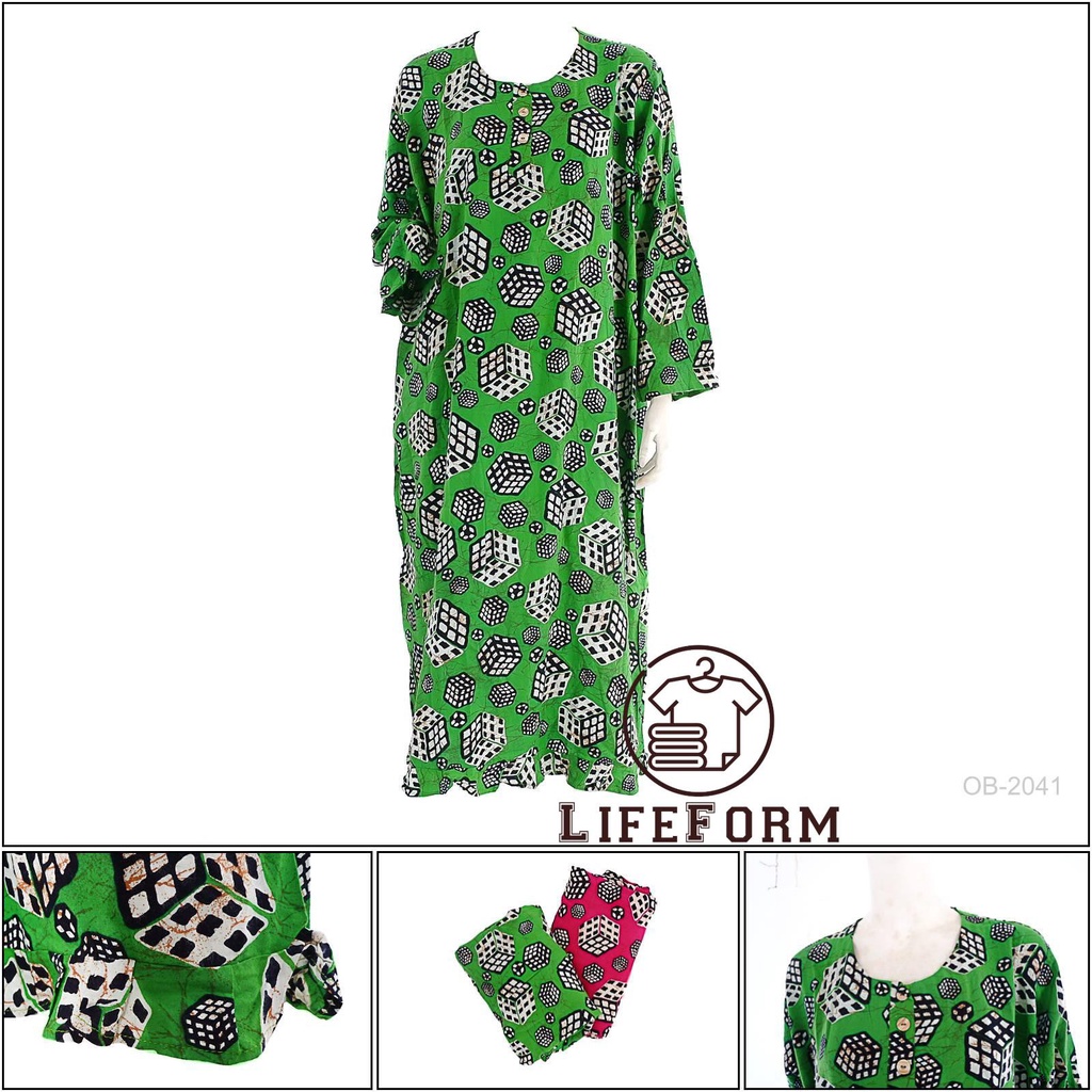 [OB2041] Daster Ibu Jumbo Lengan Panjang Marisa