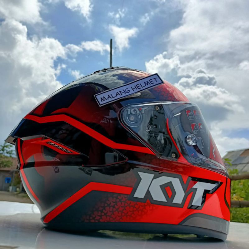Helm Full Face KYT NFR HYPERFLUO RED