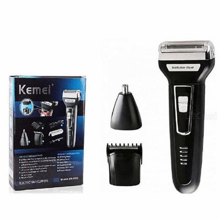 COD Alat Cukuran  Kemei KM-6558-Alat Cukur Rambut 3in 1 Kemei KM-6558