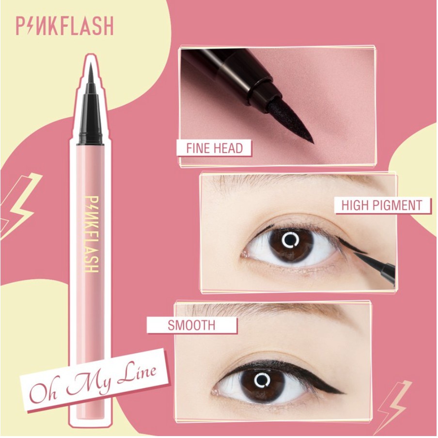 `ღ´ PHINKL `ღ´ Pinkflash eyeliner waterproof anti luntur mudah untuk diaplikasi