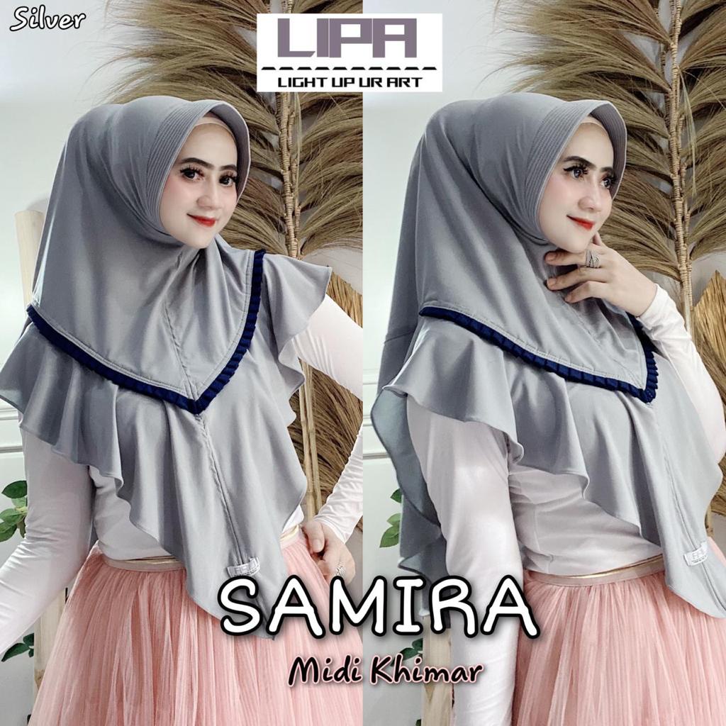 Jilbab Instan Bergo Jersey Samira Ori Lipa-ABU MUDA
