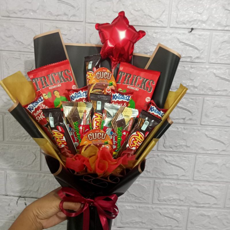 

Buket snack#10ribu +slot uang by request