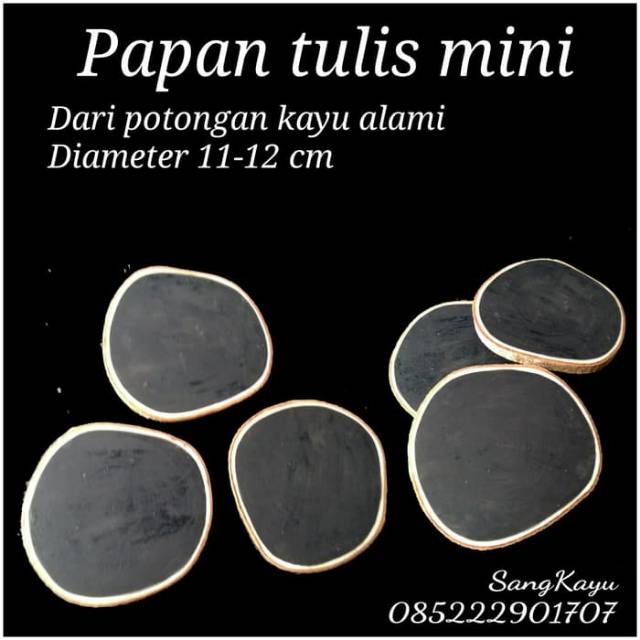 Papan tulis mini chalk board 11-12cm hiasan nomer rumah tatakan unik