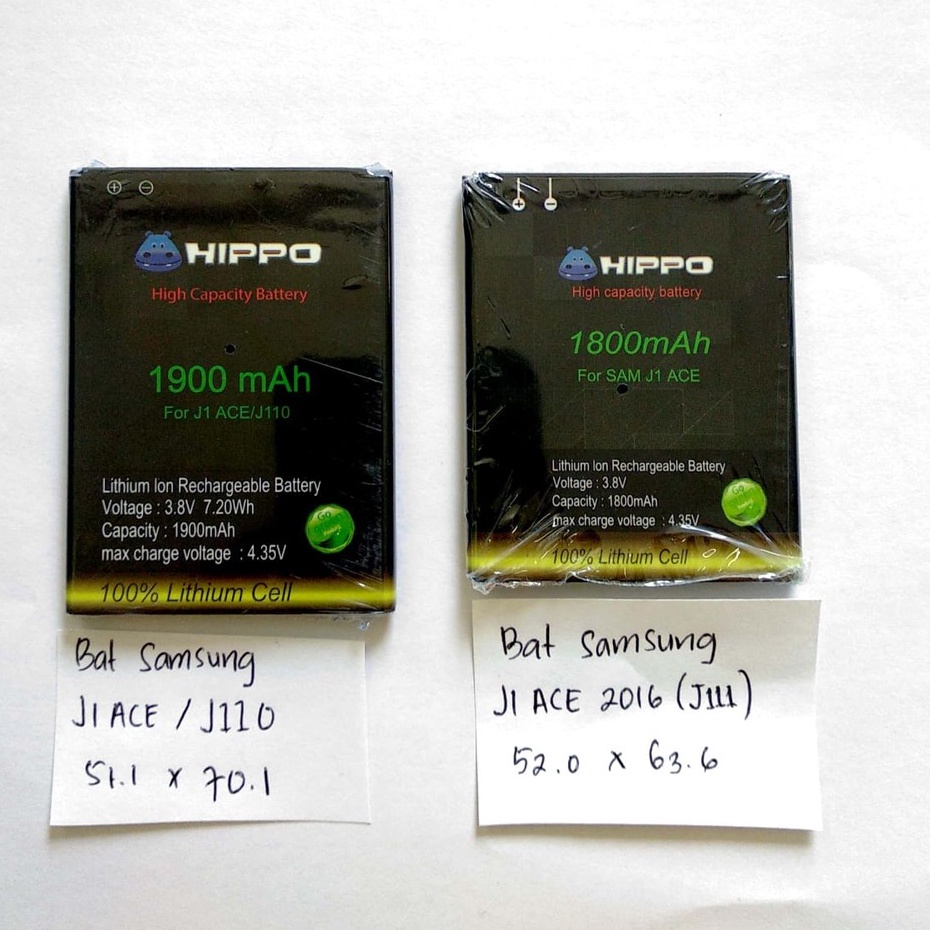 Baterai Hippo Samsung J1 Ace Neo J111 1800 mAh Garansi Resmi