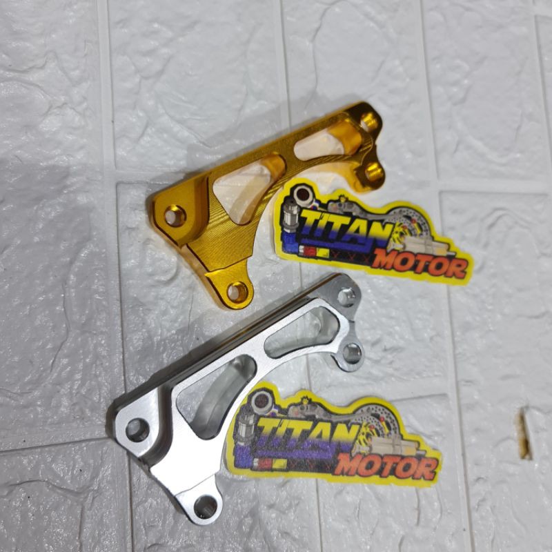 breket kaliper 2 piston disc 220 MM full cnc matic honda yamaha scoopy genio vario 110 vario 125 vario 150 beat fi scoopy bracket palababi piringan dudukan caliper cakram 220mm