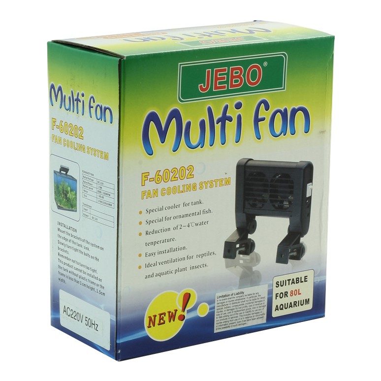 Jebo F-60202 Multi Fan 2 Kipas Angin Pendingin Akuarium Aquarium