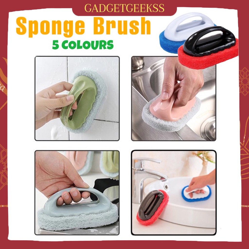 Spons Cuci Piring Dengan Gagang Handle Pembersih Alat Makan Sponge