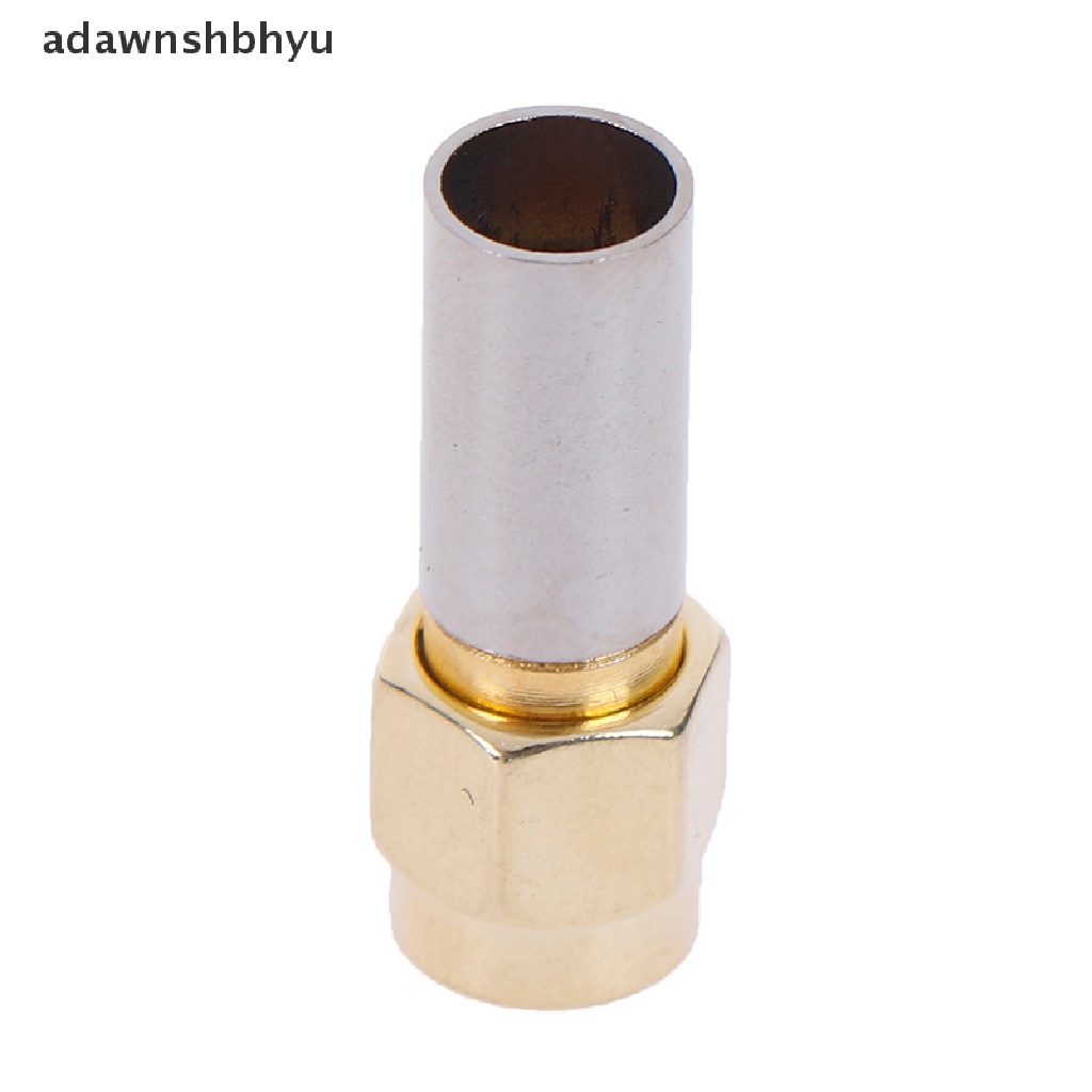 Adawnshbhyu 5pcs sma male plug rf coaxial connector crimp Untuk rg58 rg142 rg400 lmr195