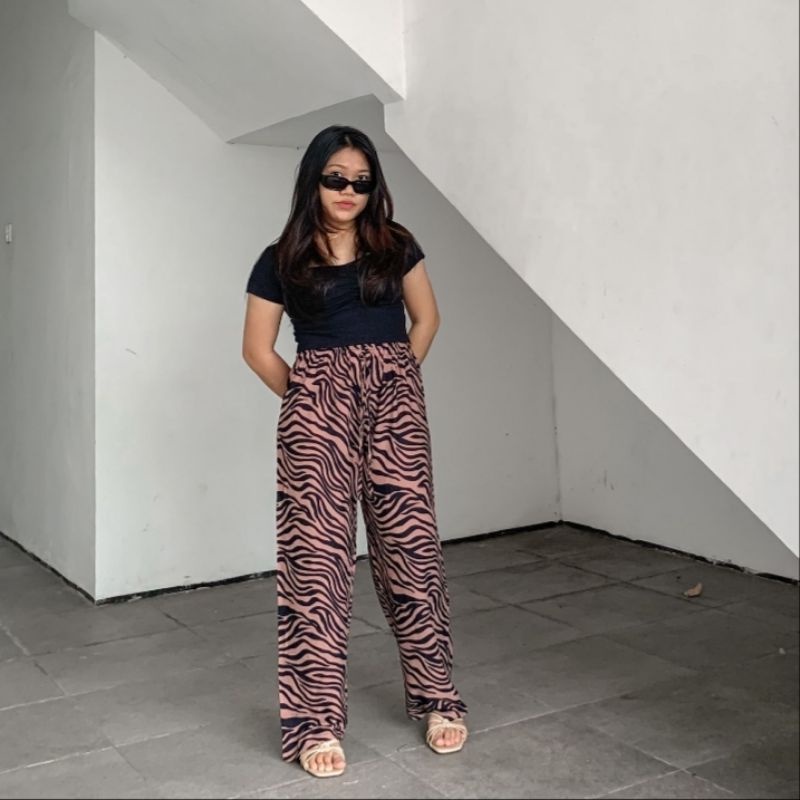 KULOT PANJANG BALI MOTIF ZEBRA-ZEBRA-MOCCA