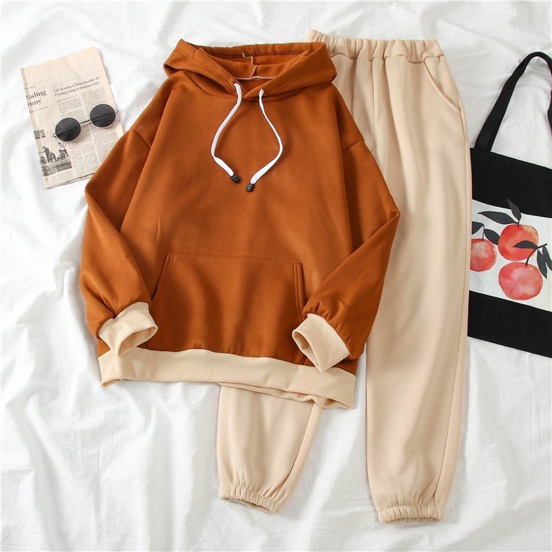 Baju Stelan-Hoodie dan Celana-NEVER SET Baju Wanita Baju Casual Sporty