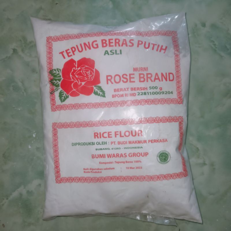 

Tepung Beras Putih Asli Murni Rose Brand 500 gram