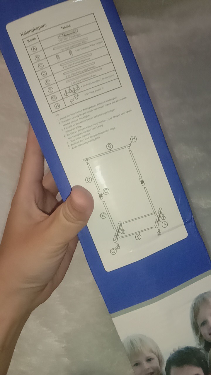 Stand Hanger Single Murah, Rak Gantung Baju Jemuran 4 Roda Double