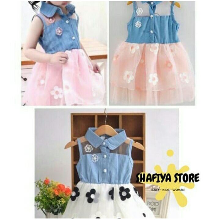 Dress tutu bunga baby girls usia 1-3 tahun