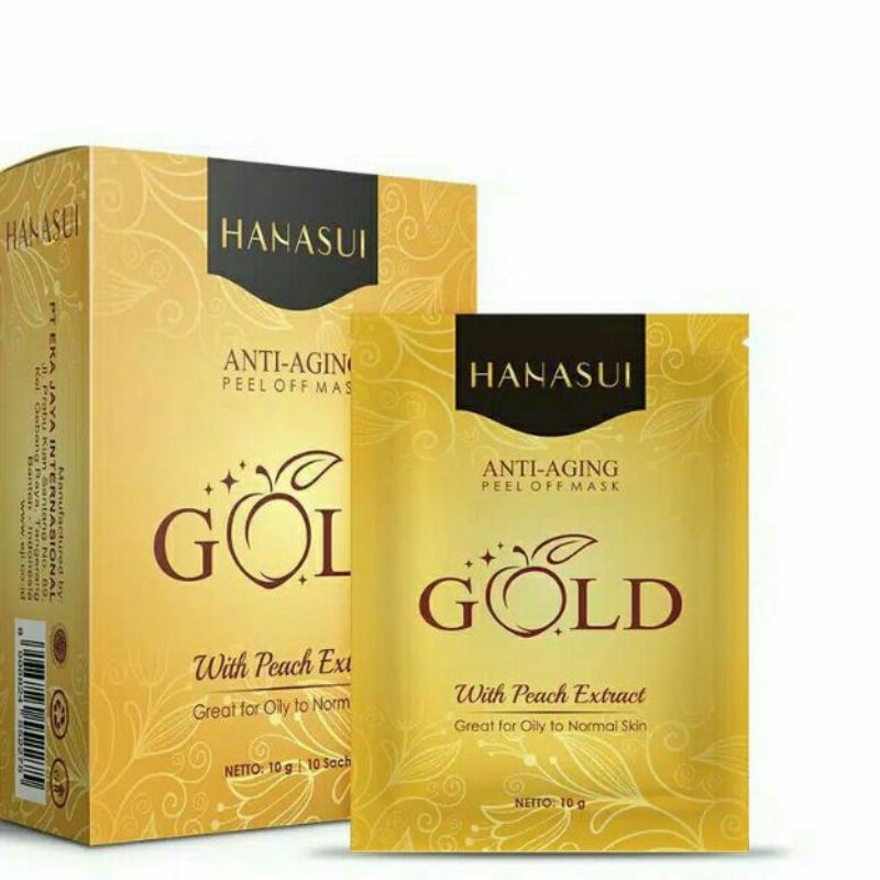 MASKER HANASUI GOLD ANTI AGING PEEL OFF MASK