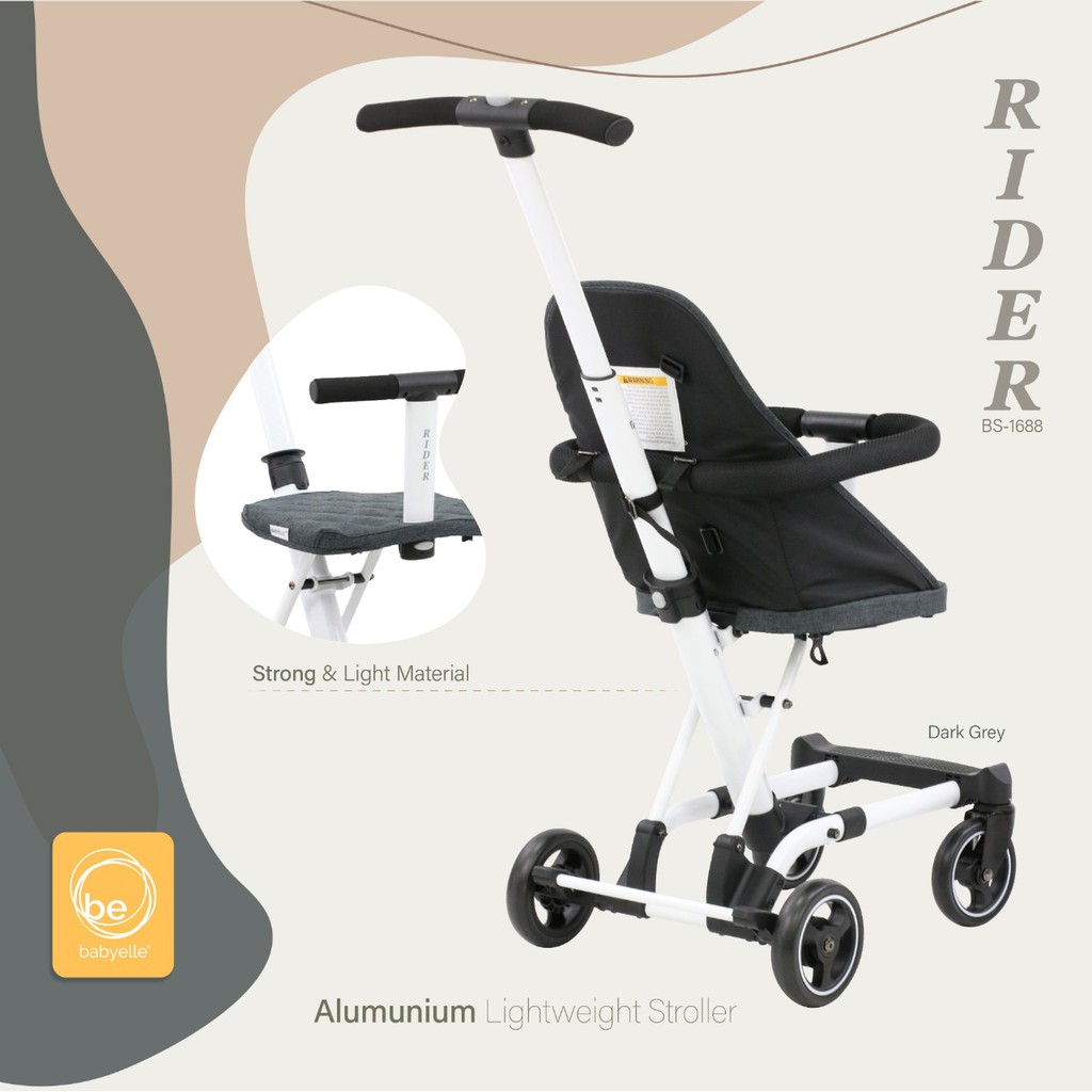 Babyelle RIDER Convertible Baby Elle Stroller board cabin size atau Rider LT SP DX Special Kulit