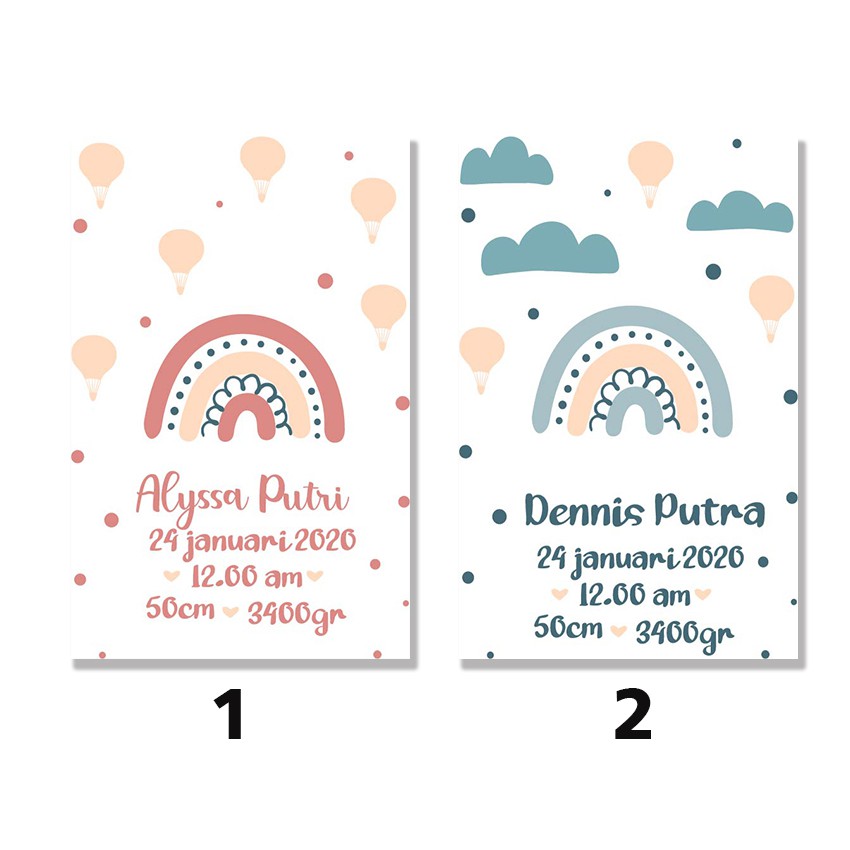 #53 Custom Data Lahir Dekorasi Rumah Poster Kayu Hiasan Kamar Nursery Custom Data Lahir Project15 2030