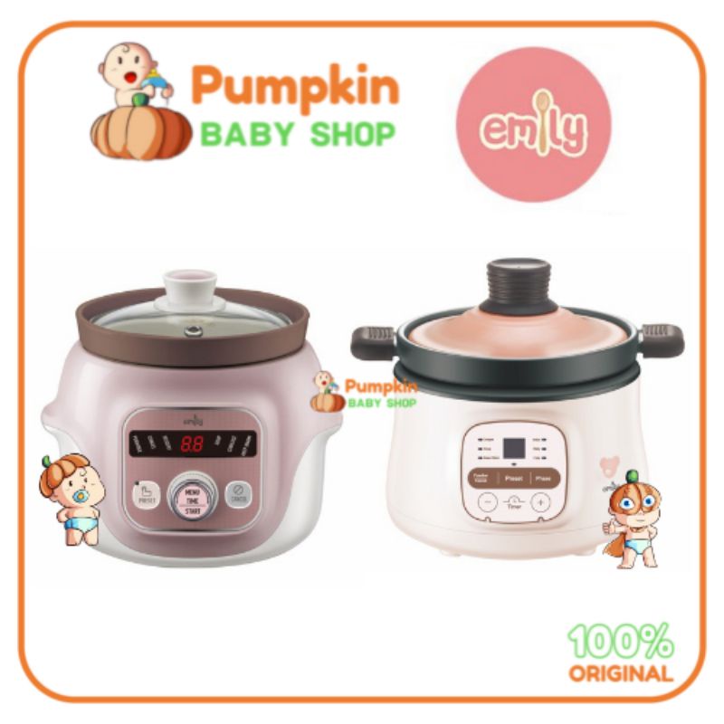 Emily Slow Cooker 0,8L 1L Claypot Slowcooker MPASI bayi