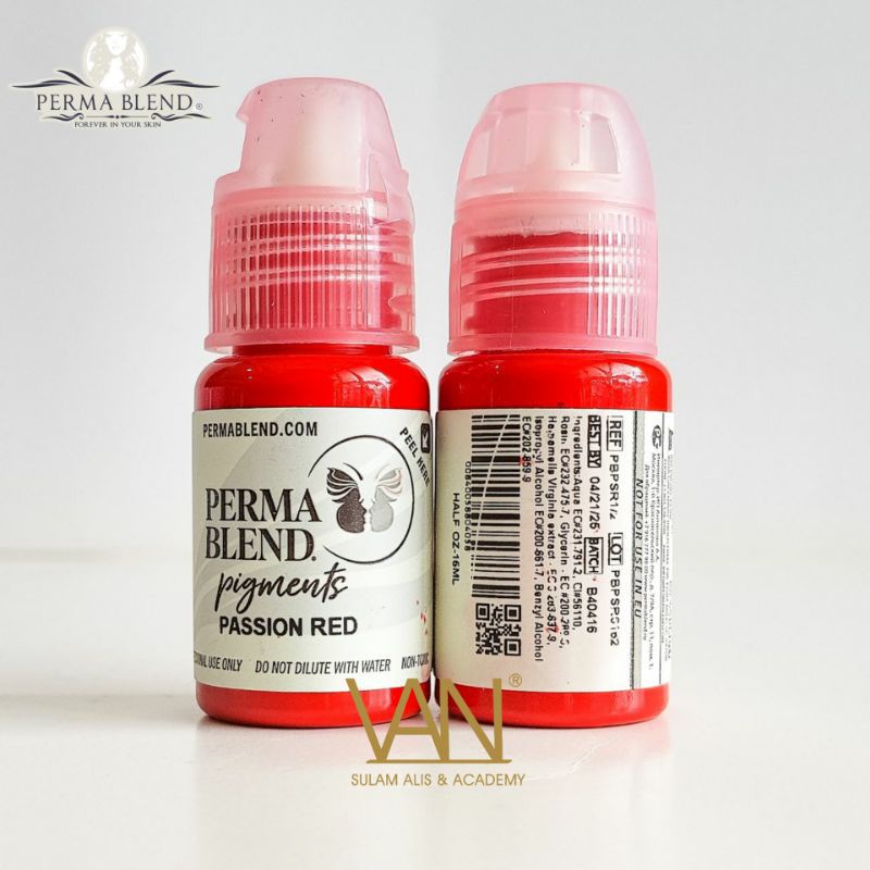 TINTA SULAM BIBIR ORIGINAL PERMABLEND MADE IN USA PASSION RED 15 ML