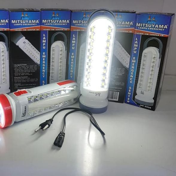 Lampu Senter Emergency 18 LED + 5Watt + Senter 1Watt Mitsuyama MS-6032