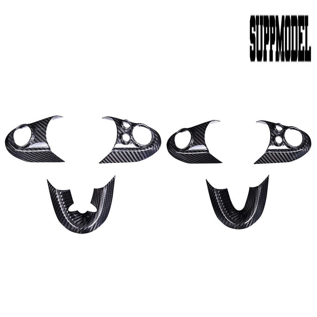 3 Pcs Stiker Cover Setir Mobil MINI F54 F55 F56 F57 F60 Bahan Serat Karbon Tahan Panas