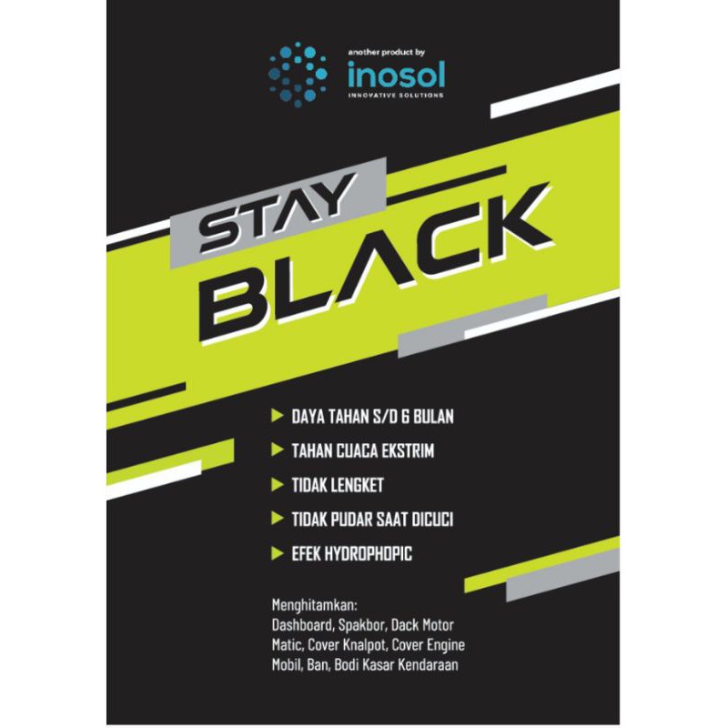 INOSOL Stay Black / penghitam dasboard permanen