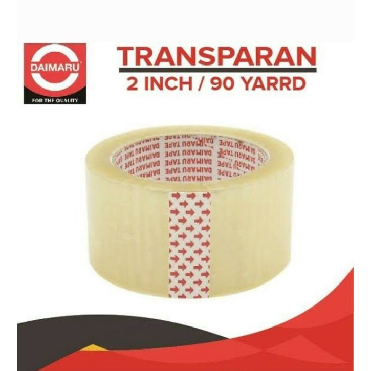 

Lakban Bening / Transparan merk Daemaru 2inch 90 Yard