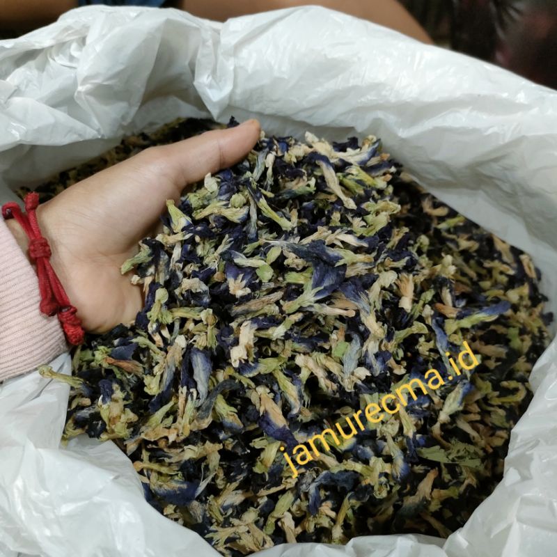 Bunga telang 100 GRAM PREMIUM HALAL/ Teh Telang Kering/Teh Biru/Butterfly Pea / Teh Bunga Telang Kering