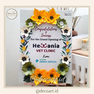 Jual Papan Bunga Kertas Karangan Bunga Paper Flower Board Tangerang Jakarta Soft Opening Grand