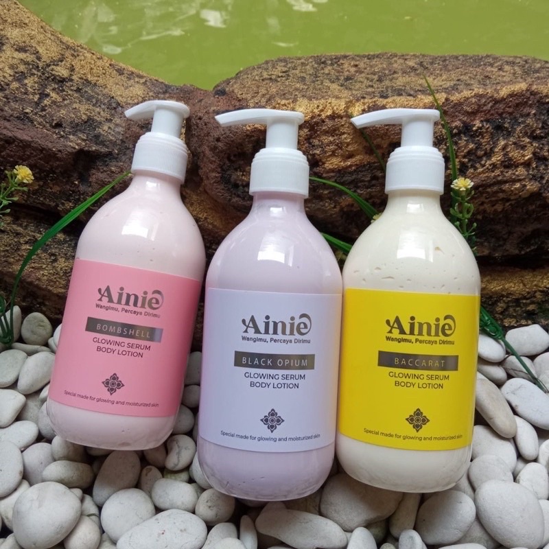 BISA COD -  Ainie Glowing Body Serum Hand Body Lotion 300ml - HBL BAHAN RACIKAN - HBL AINIE BODY SERUM