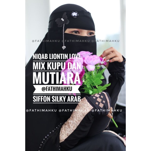 Niqab Kupu Mix Liontin Love/Niqab Siffon Cantik/Niqab Baru Murah