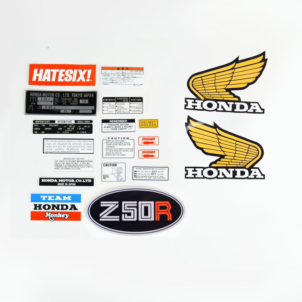 Sticker Decal Tempelan Honda Monkey Z50R