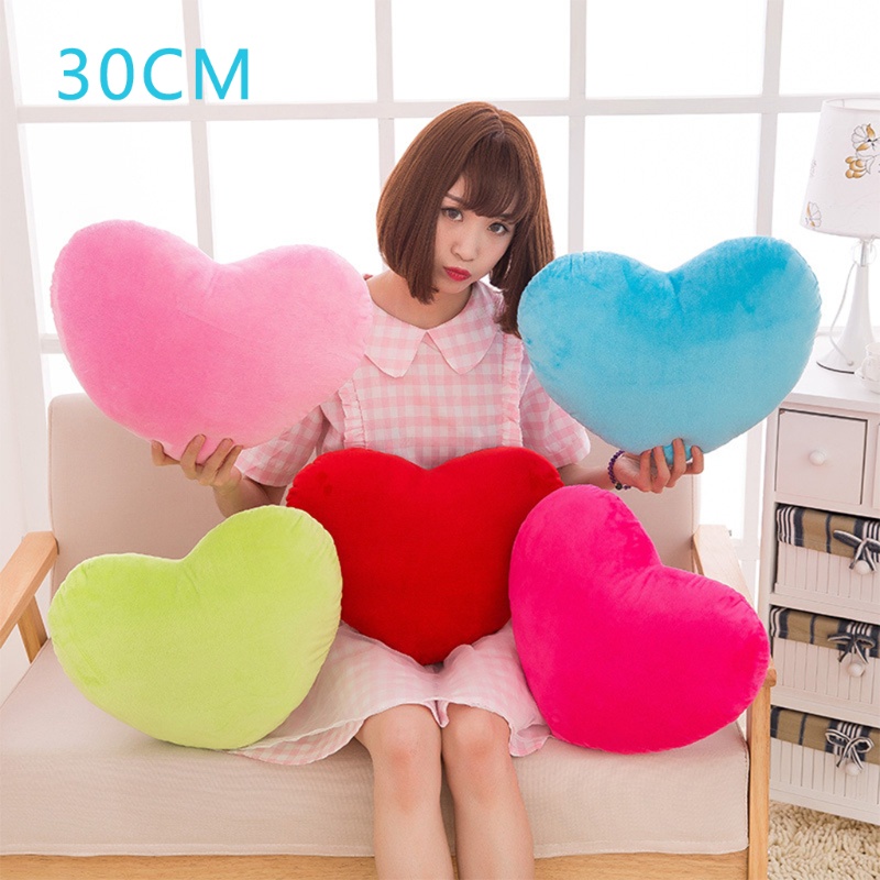 Mary 30cm Bantal Lempar Hias Bentuk Hati Bahan Katun PP Lembut Untuk Kreatif Untuk Boneka Lo