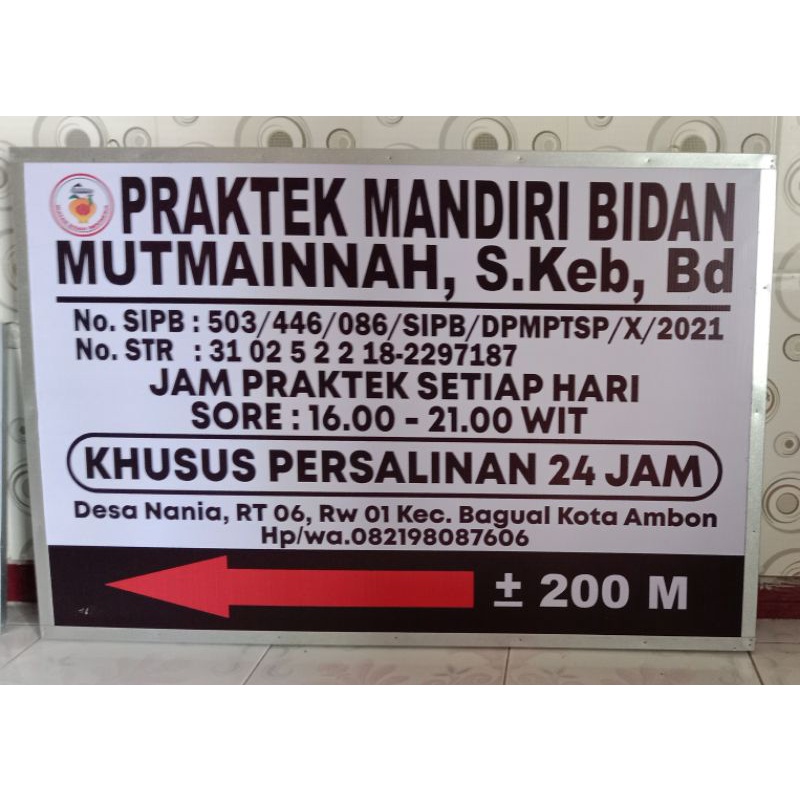 Jual Papan Nama Bidan Papan Nama Dokter Papan Nama Perawat Perawat Papan Nama Spa Papan 