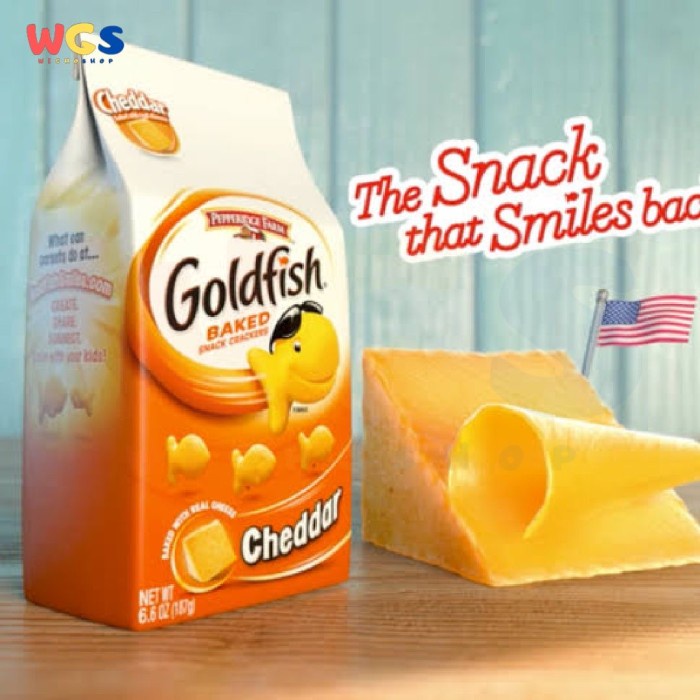 

Siap Krim Pepperidge Farm - Goldfish Baked Snack Crackers Cheddar Cheese - 187 G