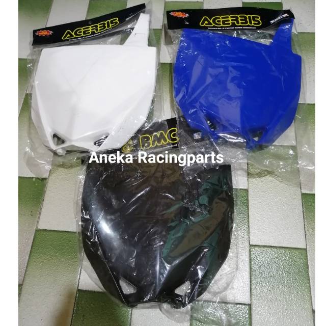 kedok papan nomor motor cross trail klx 150 crf 150 maupun motor lain model sipit yz 85 new/acerbis