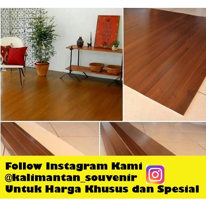 Tikar - Tikar Kayu Karpet Plywood Coklat Tua 120X200