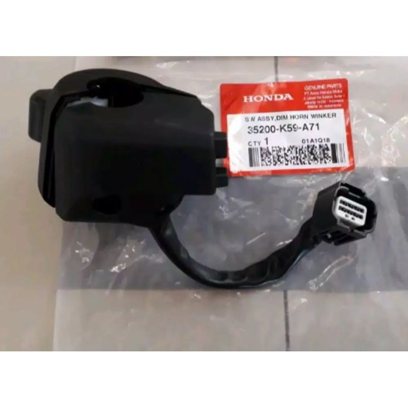35200-K59-A71 HOLDER KIRI SAKLAR TOMBOL DIMMER HORN WINKER VARIO 125 150 TERBARU SEIN LED 35200K59A7