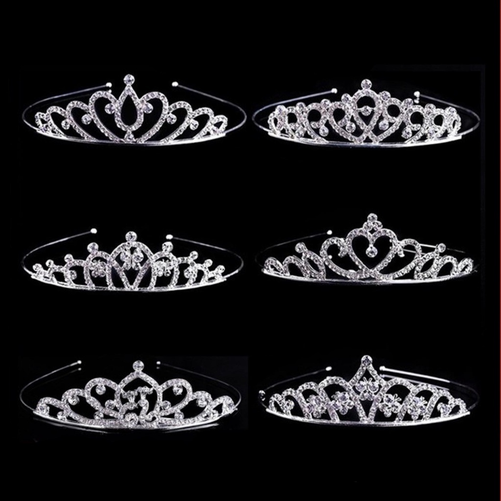 ✅COD [BBS] Wanita Mahkota Korea Fashion Berlian Women Jewelry Crown Mahkota Anak Mahkota Remaja Mahkota Dewasa