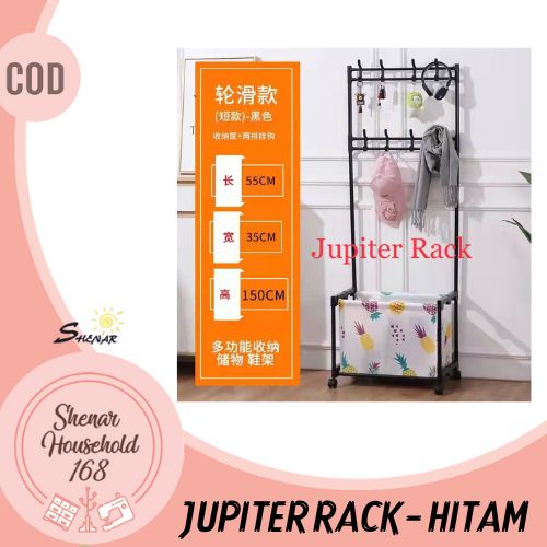 SHENAR - JUPITER RACK STAND HANGER SINGLE 3 LAYER RAK GANTUNGAN SERBAGUNA RODA  RAK GANTUNG ADA RODA GANTUNGAN BAJU - BISA COD