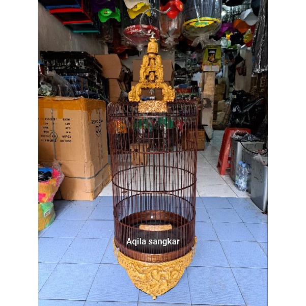 (KARGO)Kandang Sangkar Branjangan ukir fiber