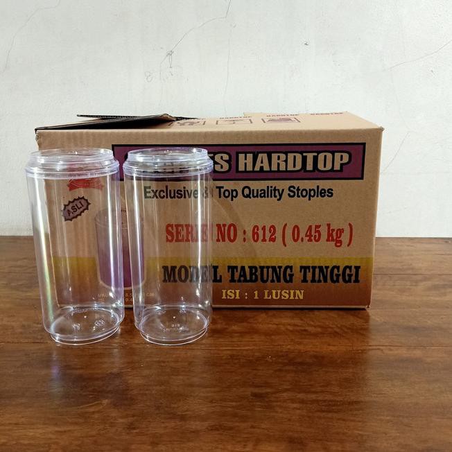 JS5Y Toples Kue Kering Plastik Hardtop 612/Tabung - 450 gr O8¥Q