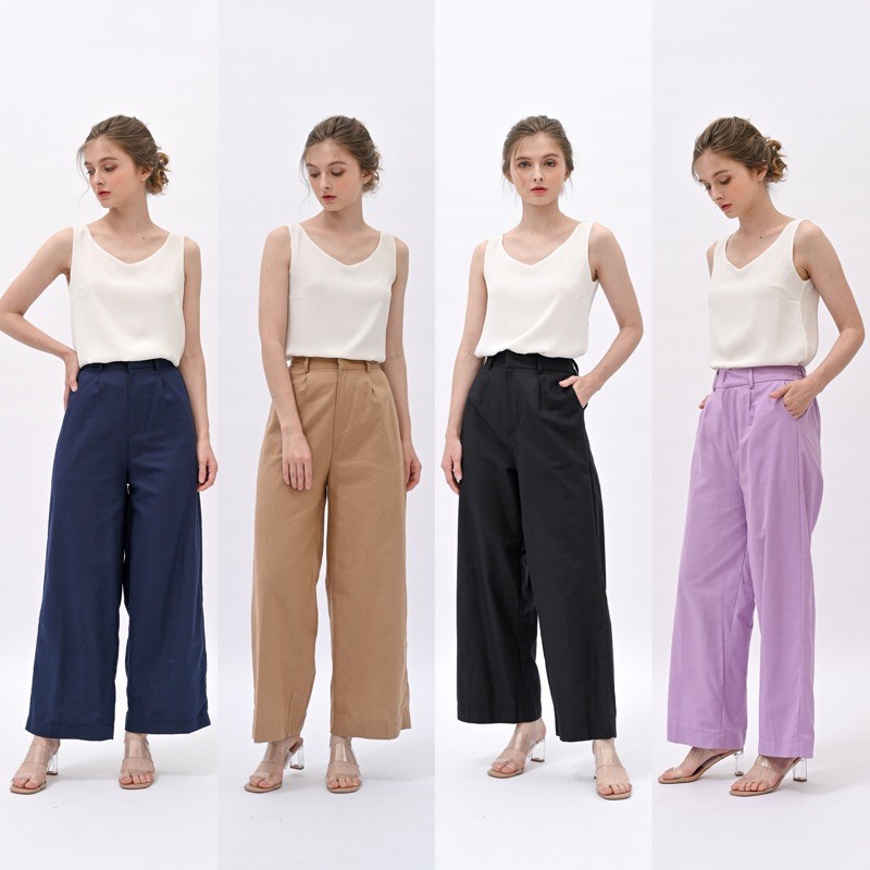 YOONA KULOT / KULOT RAYON HAWAI HIGHWAIST KANCING PREMIUM / celana kulot yuka kulot / yuna pants kulot